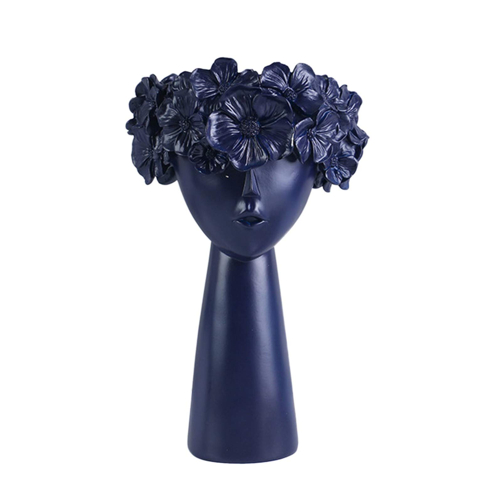 Dark Blue Storage Planter Box - Decorative Vase for Flowers, Wreaths & Doll Crowns - Perfect for Nursery, Home Decor & DIY Crafts