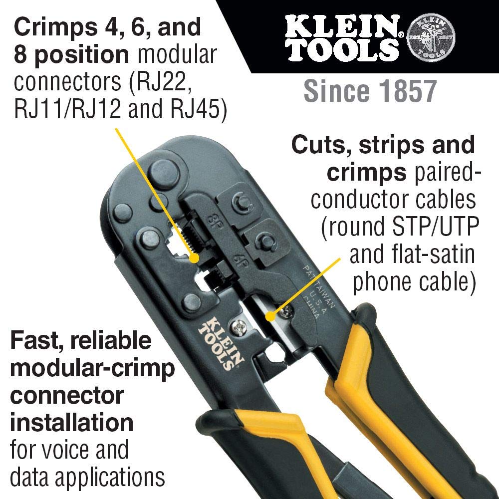 Klein Tools VDV026-812 LAN Cable Installation and Network Tester Starter Kit for Ethernet, Cat5, Cat6 - Perfect for IT Professionals, Network Technicians, and Home Networking Setup