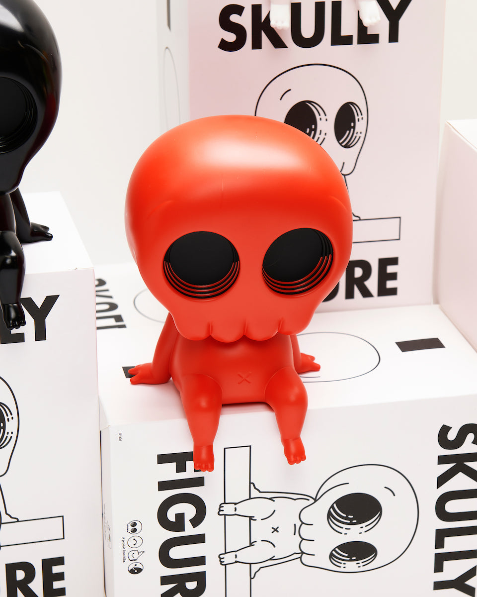 Mike Mitchell SKULLY Vinyl Figure - Limited Edition Red Variant Collectible for Home Decor & Pop Culture Display