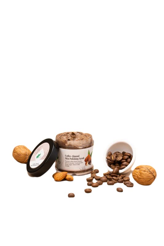 Natural Splash Coffee Almond Skin Polishing Scrub | Exfoliating Face & Body Scrub for Tan Removal | Coffee Scrub with Walnut, Cocoa & Almond Powder | Skin Brightening & Smoothing Treatment | Perfect for Spa Day & At-Home Skincare Routine