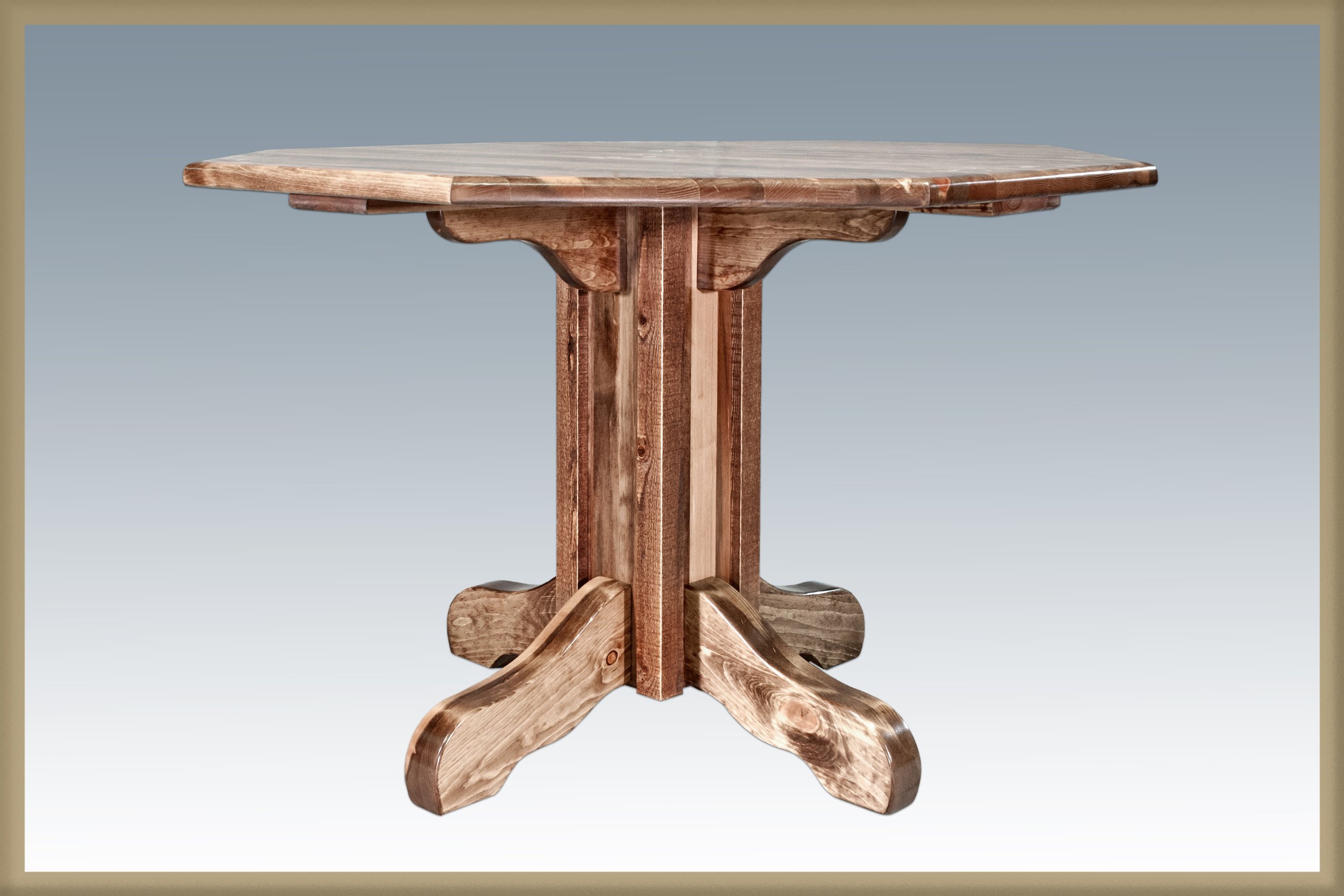Montana Woodworks Solid Wood Dining Table - Rustic Farmhouse Style for Kitchen, Dining Room & Outdoor Entertaining
