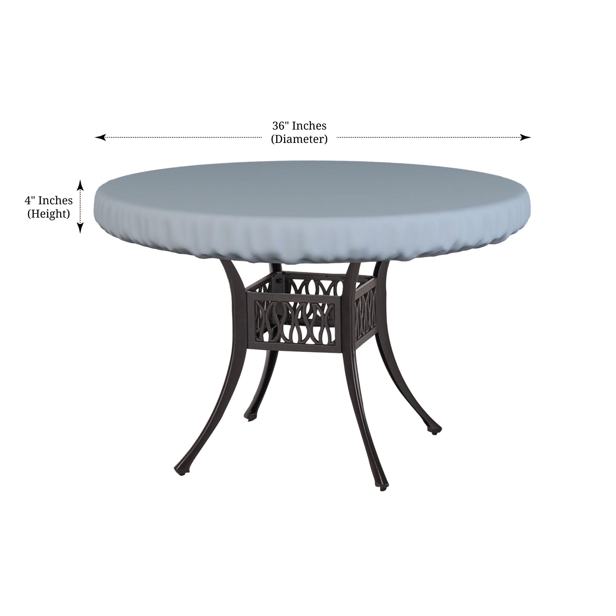 Heavy Duty 18 Oz Waterproof UV & Weather Resistant Round Patio Table Cover - 36