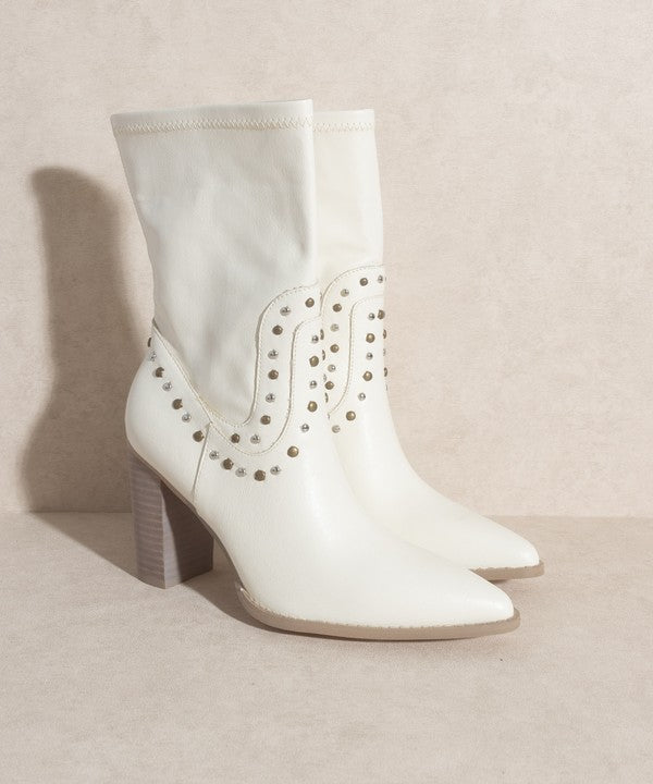 Western Studded Boots for Women - Stylish Cowgirl Ankle Boots with Metal Studs | Perfect for Country Concerts, Rodeos & Western Fashion Outfits