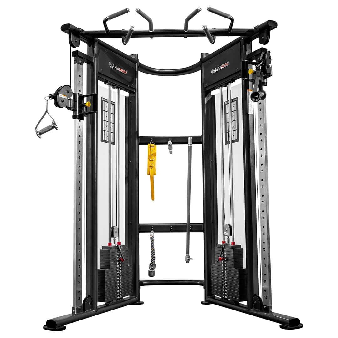 BodyKore MX1161 Dual Adjustable Pulley System - Home Gym Functional Trainer for Strength Training & Fitness Workouts - Perfect for Small Spaces & Full-Body Exercises