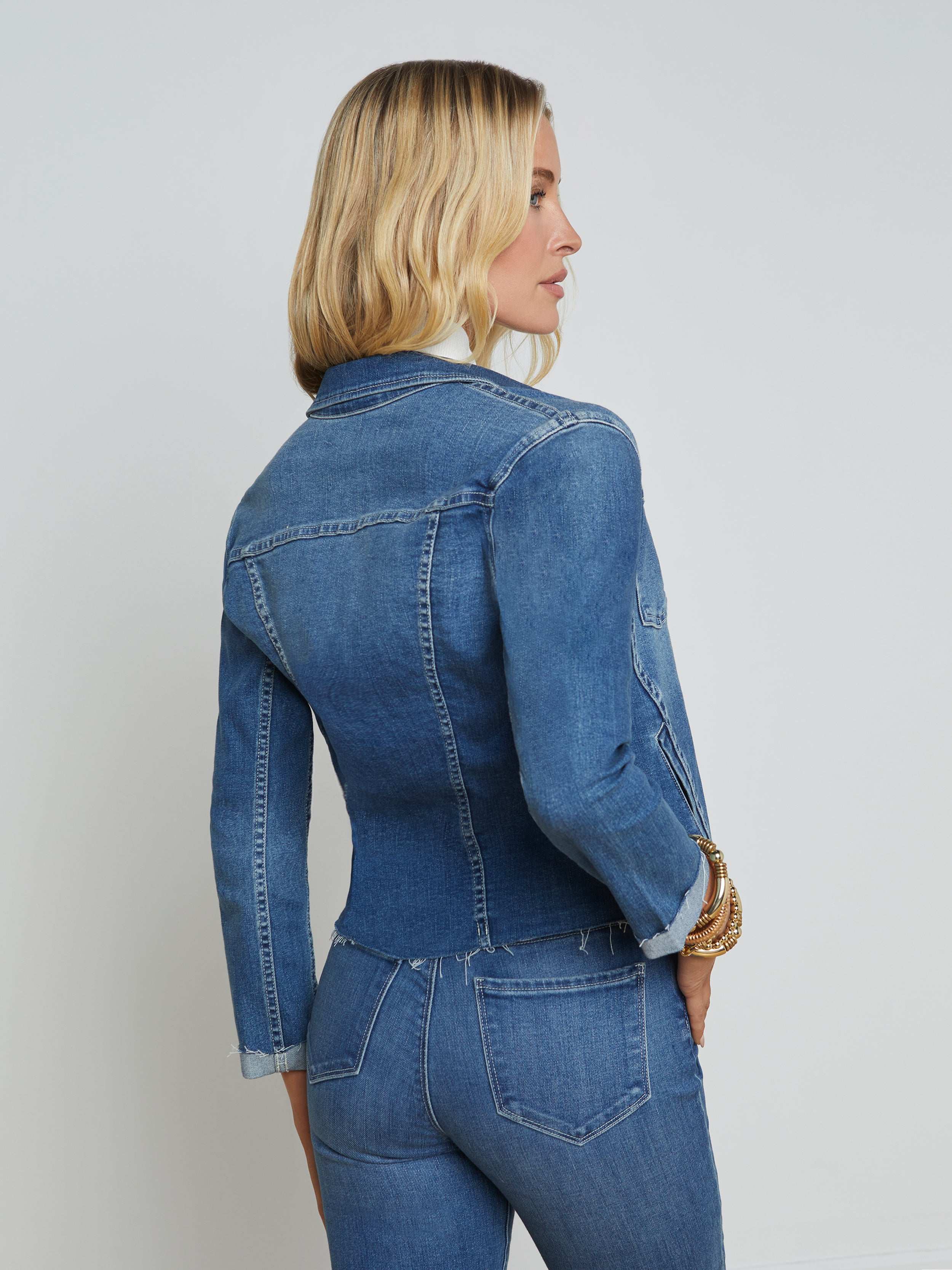 Janelle Women's Denim Jacket - Stylish Lightweight Denim Coat for Spring & Fall | Casual Outfit Essential for Everyday Wear & Layering