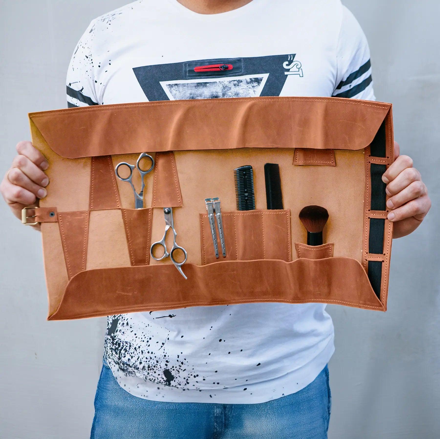 Personalized Leather Scissors Case - Custom Engraved Scissor Holder for Sewing, Tailoring & Crafting - Perfect Gift for Seamstresses & DIY Enthusiasts