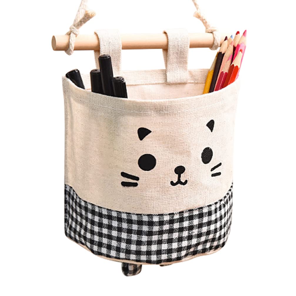 Waterproof Over The Door Hanging Storage Bag - Closet Organizer with Pockets, Linen & Cotton Fabric for Bedroom & Bathroom - Perfect for Towels, Toiletries, Toys & Accessories