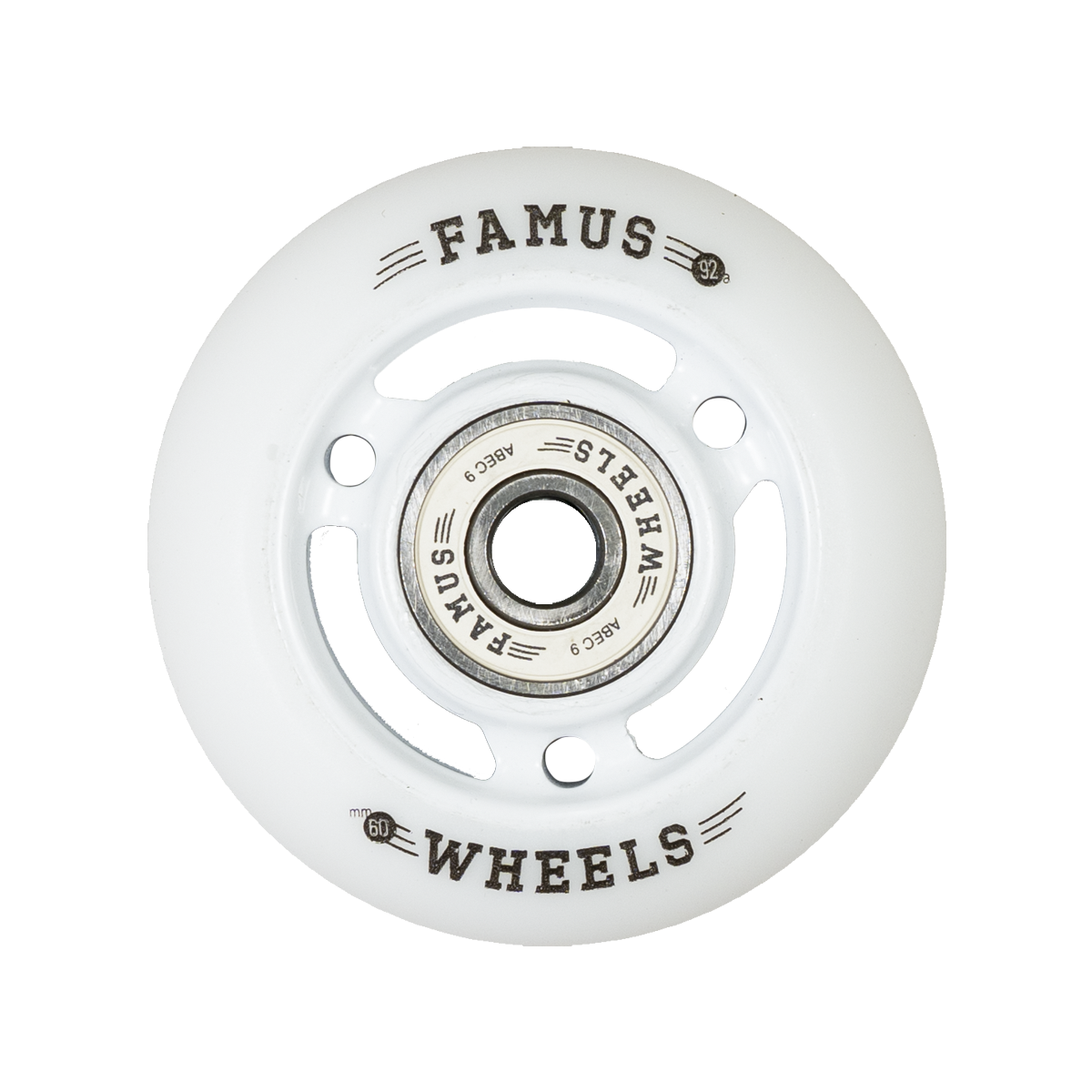 FAMUS WHEELS 60mm Skateboard Wheels - High Performance Urethane Wheels for Cruising, Tricks & Street Skating - Perfect for Beginners & Pro Skaters