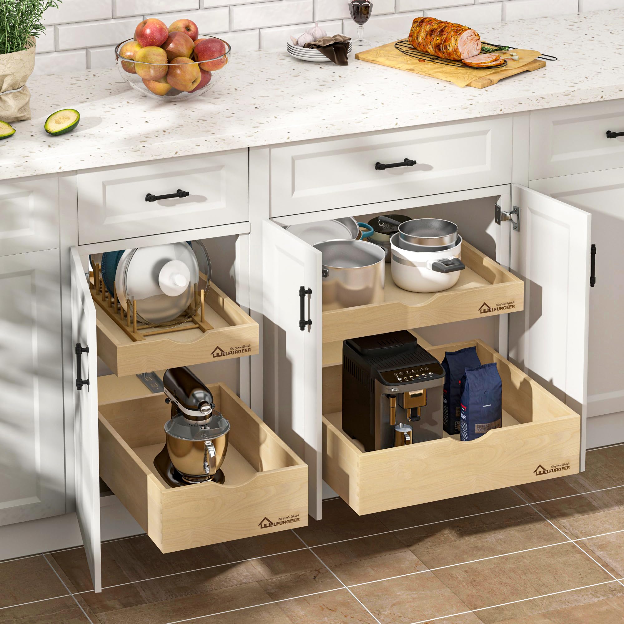 Soft Close Pull Out Drawers for Kitchen Cabinets - 20