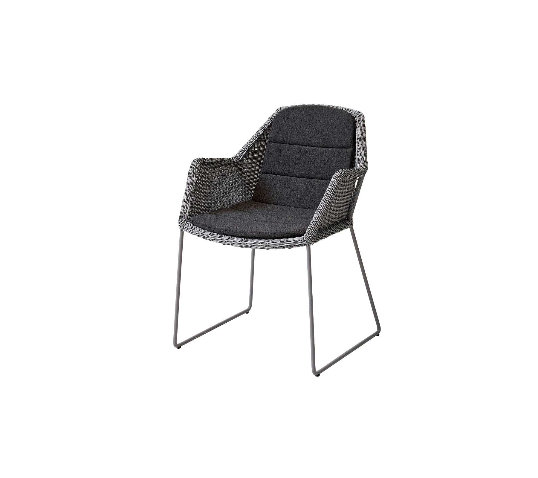Breeze Outdoor Dining Weave Chairs Set of 2 - Lightweight Patio Furniture for Backyard, Poolside & Garden - Weather-Resistant Wicker Dining Chairs with Cushions