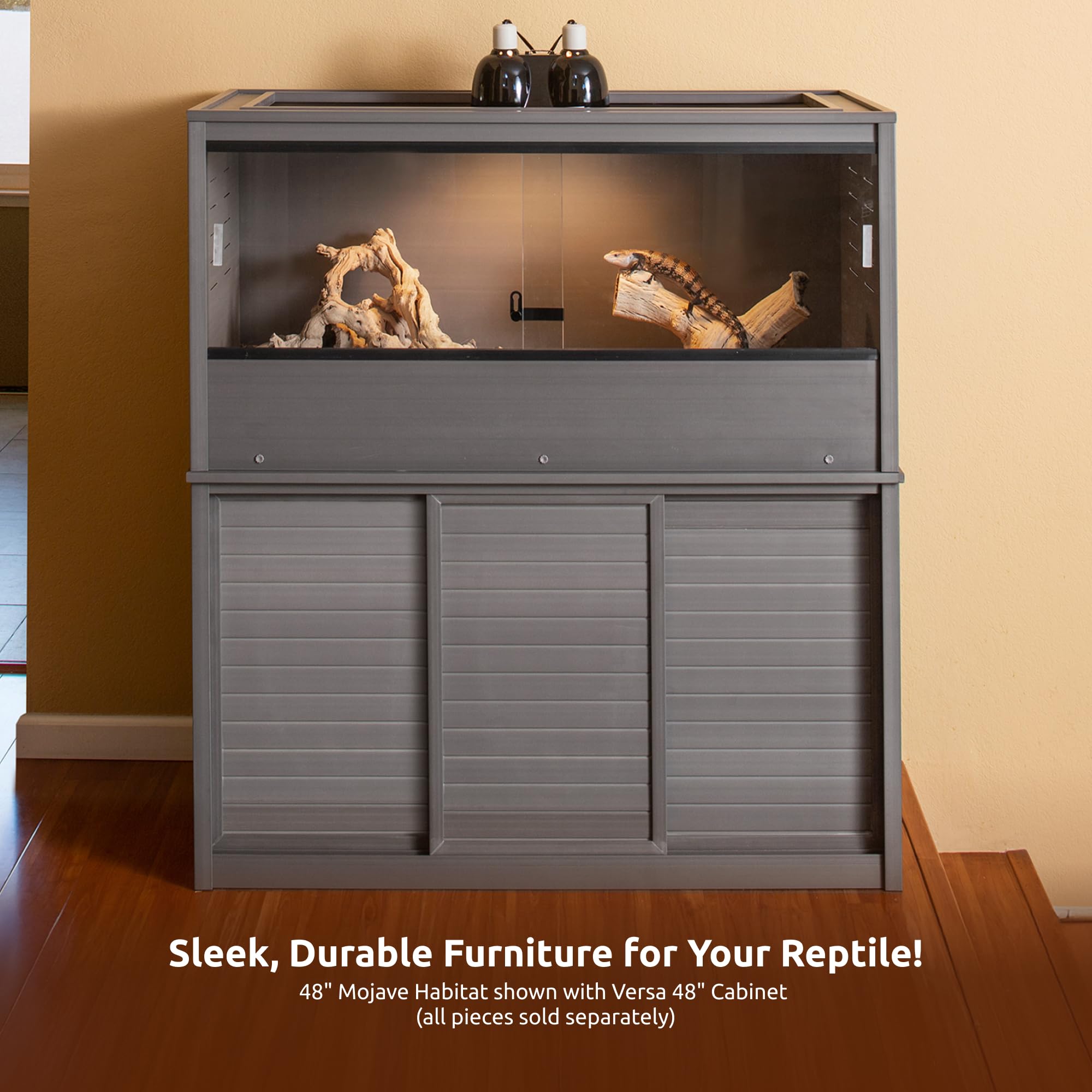 New Age Pet ECOFLEX Versa Stand Storage Cabinet for Dogs & Cats - 48-Inch Durable WPC Composite Pet Organizer | Non-Toxic, Easy Assembly | Store Pet Food, Toys, Bedding & Accessories | Perfect for Living Room, Garage or Pet Room | 10-Year Warranty