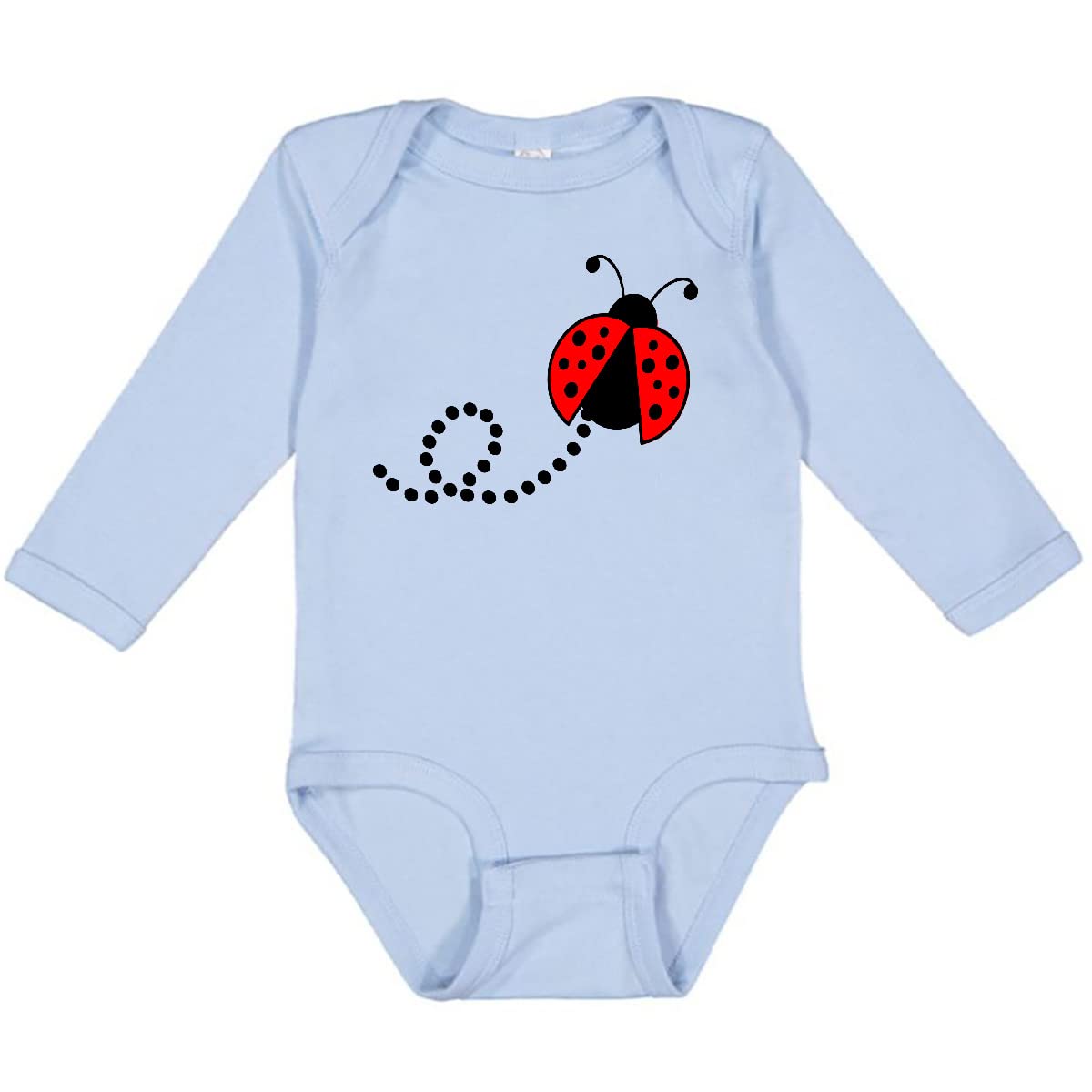 Inktastic Adorable Red Ladybug Long Sleeve Baby Bodysuit - Perfect for Newborn Photoshoots, Family Outings & Everyday Playtime