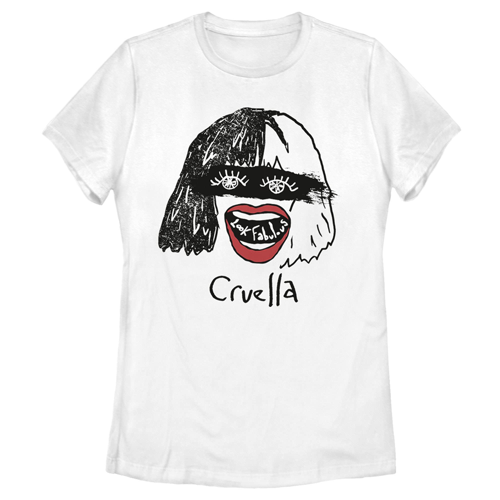 Women's Cruella Inspired Fabulous Graphic T-Shirt | Unique Disney Villain Fashion for Casual Wear & Cosplay