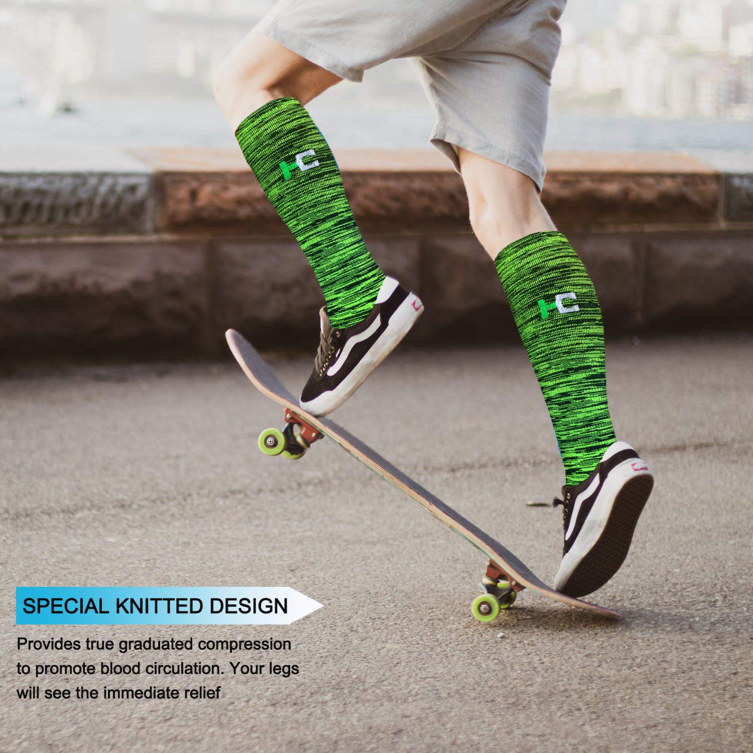 Graduated Copper Compression Socks for Men & Women (8 Pairs) - 15-20mmHg Support for Improved Circulation - Best for Running, Athletic Training & Cycling - Perfect for Workouts, Travel & Recovery