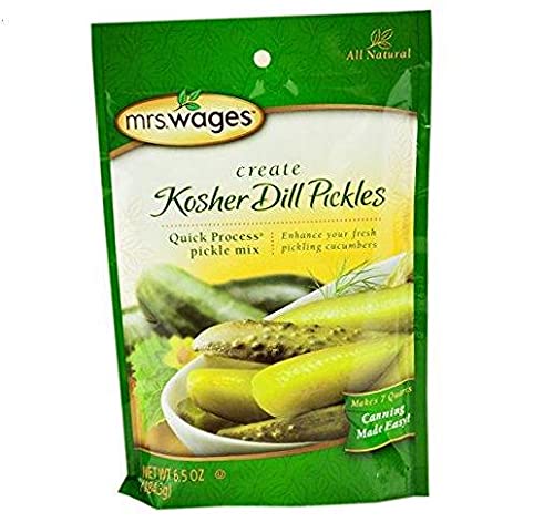 Kosher Dill Pickle Canning Seasoning Mix - 6.5 Oz Pouch (Pack of 4) - Perfect for Homemade Pickles, Canning, and Flavoring Snacks