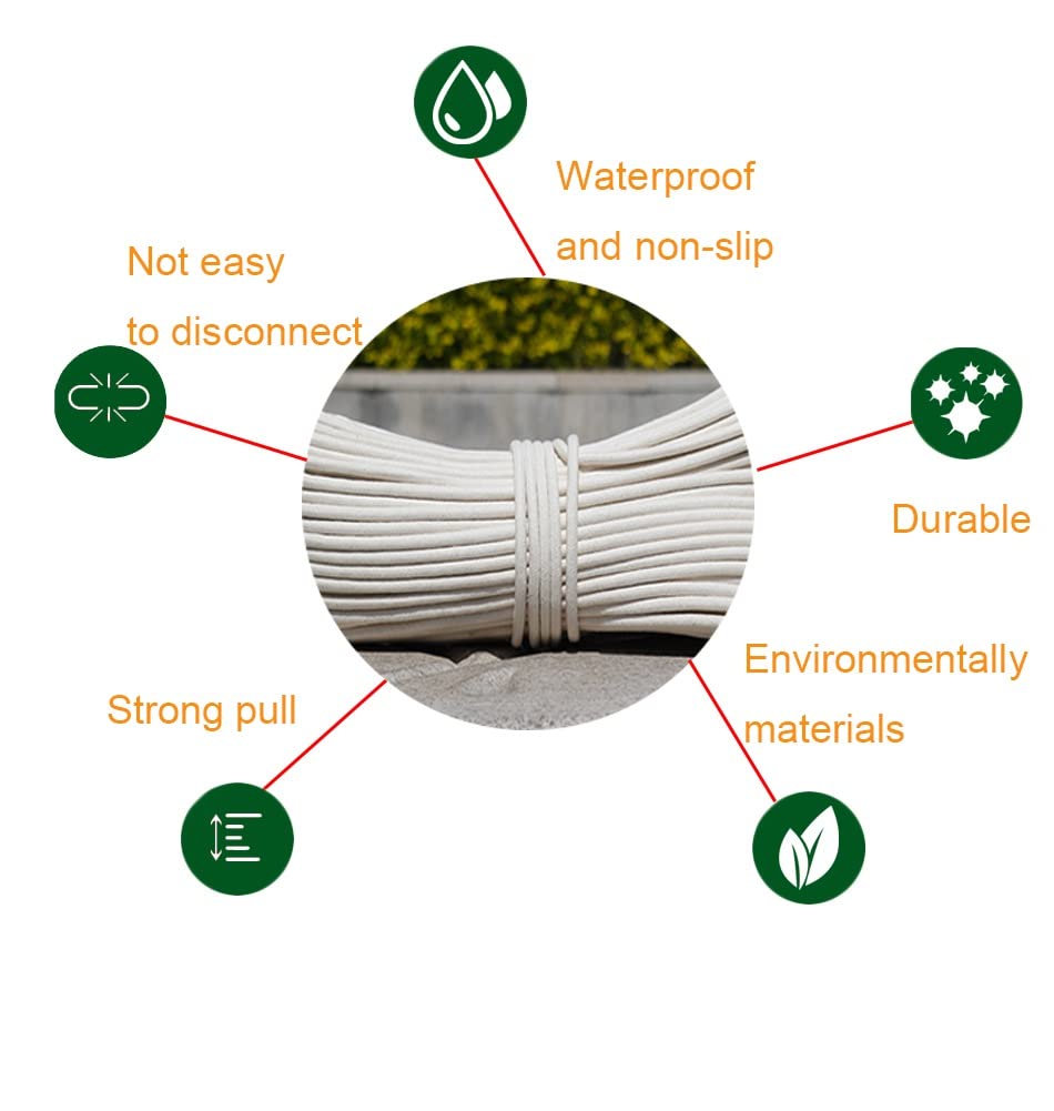 100% Natural Cotton Rope - 40m Twisted Macrame Cord for DIY Crafts, Hammocks, Home Decor, Gardening & Camping | Durable & Eco-Friendly Brown Rope for Handmade Projects, Outdoor Activities & Boho Decor
