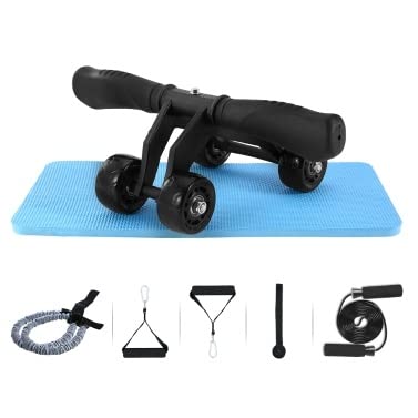 4-Wheel Power Wheel Fitness Set for Core Strength & Ab Workouts - Perfect for Home Gym & Cross Training