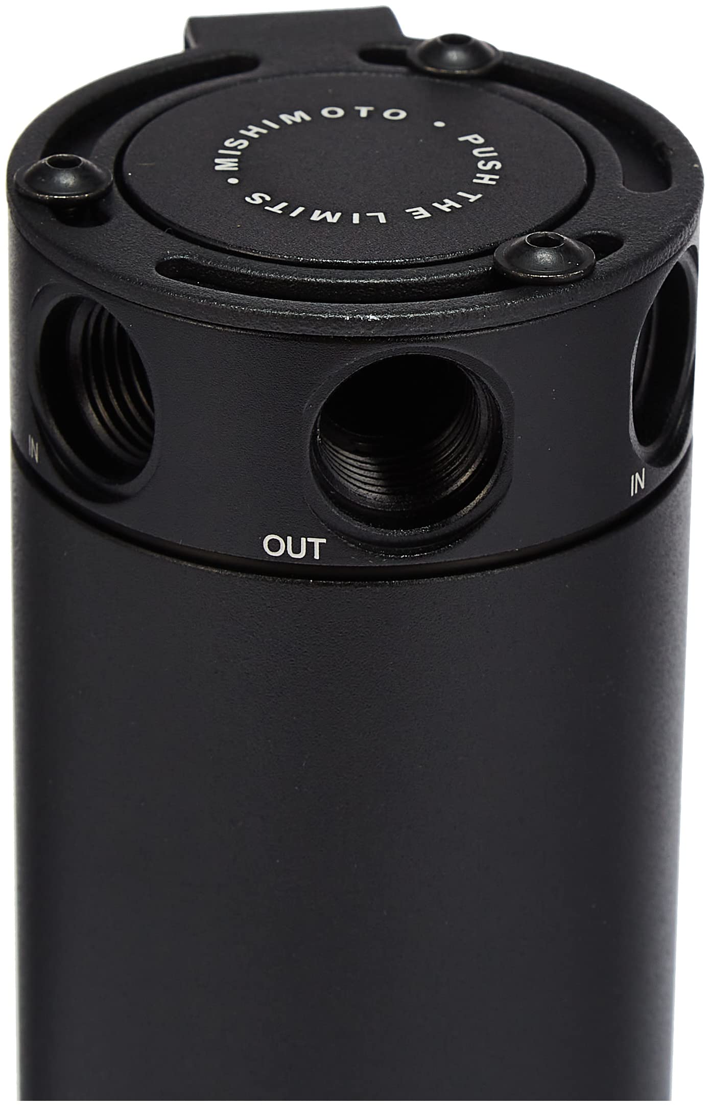 Mishimoto MMBCC-CBTHR-XLBK XL Compact Baffled Oil Catch Can - 3-Port Performance Upgrade for Turbocharged & High-Performance Engines - Reduce Blowby & Protect Your Engine - Perfect for Racing, Off-Road & Modified Vehicles