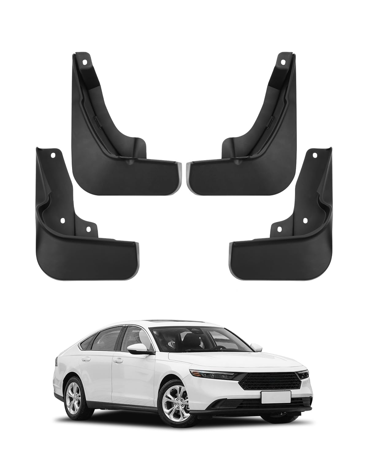 2023-2025 Honda Accord Mud Flaps Splash Guards Set - 4PCS Front & Rear Fender Flares Mud Guards | Durable Protection Against Road Debris & Splash | Perfect for All-Weather Driving & Off-Road Adventures