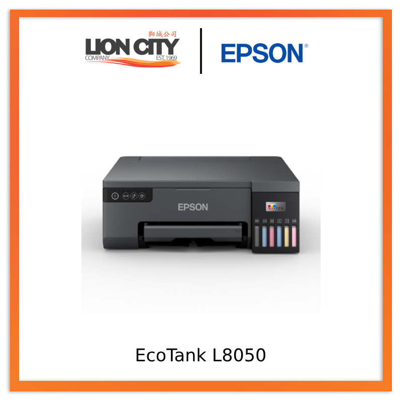 Epson EcoTank L8050 Wireless A4 Photo Printer with Refillable Ink Tanks - Print Photos, CDs, DVDs & ID Cards | Home Office & Small Business Printing Solution