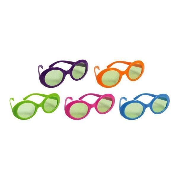 Vintage 70's Retro Sunglasses - Classic Round Frame UV Protection - 1 Piece - Perfect for Costume Parties, Music Festivals & 70s Themed Events