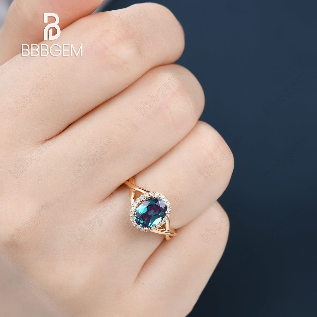 14K/18K Oval Lab Alexandrite Engagement Ring with Infinity Diamond Halo & Criss Cross Design - Perfect for Proposals, Anniversaries & Special Occasions