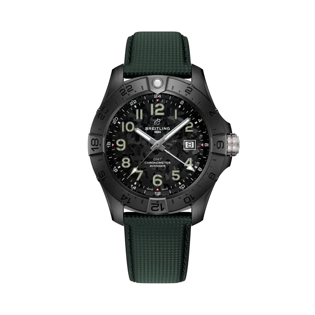 Breitling Avenger Automatic GMT 44 Night Mission Men's Watch - S32320101B1X1 - Luxury Swiss Chronograph for Travel, Business & Adventure