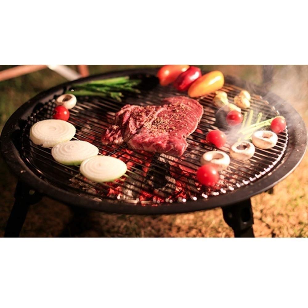 Portable Charcoal BBQ Grill Smoker - Outdoor Cooking Grill for Camping, Hiking, Picnics & Backyard Barbecues | Perfect for Grilling Steaks, Burgers, Vegetables & More