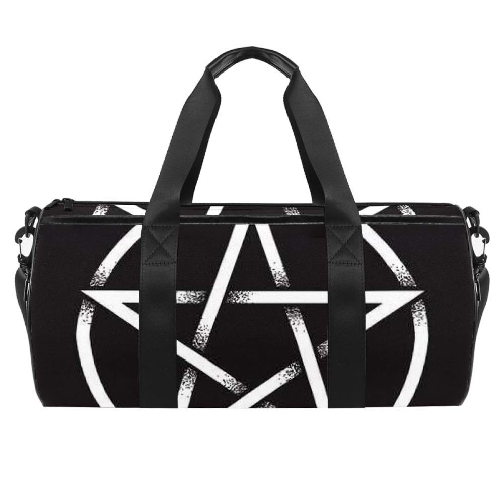 Anna Cowper Pentagram Five-Pointed Star Duffel Bag - Canvas Shoulder Carry-On for Gym, Sports, Dance & Travel | Weekender Bag for Men & Women | Perfect for Workouts, Yoga, Beach Trips & Weekend Getaways