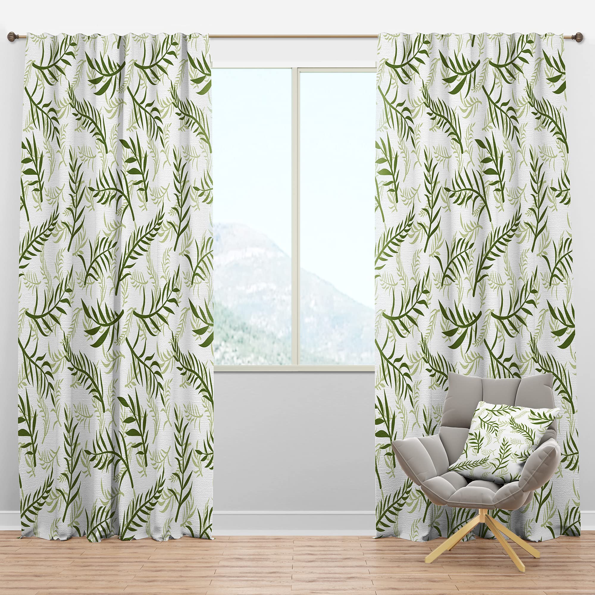 Mid-Century Blackout Curtains - Thermal Insulated Single Panel (52x108) for Bedroom & Living Room - Noise Reducing & Energy Saving Window Drapes for Better Sleep & Home Decor