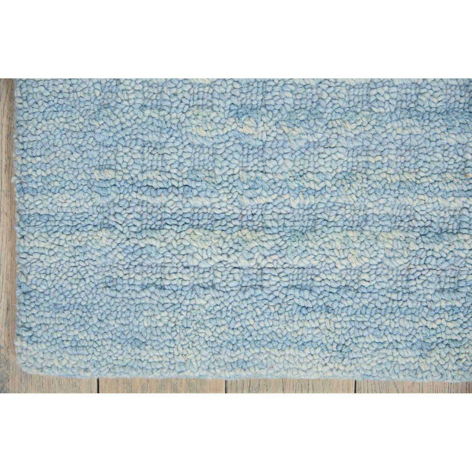 Nourison Perris Solid Sky Blue 8' x 10'6