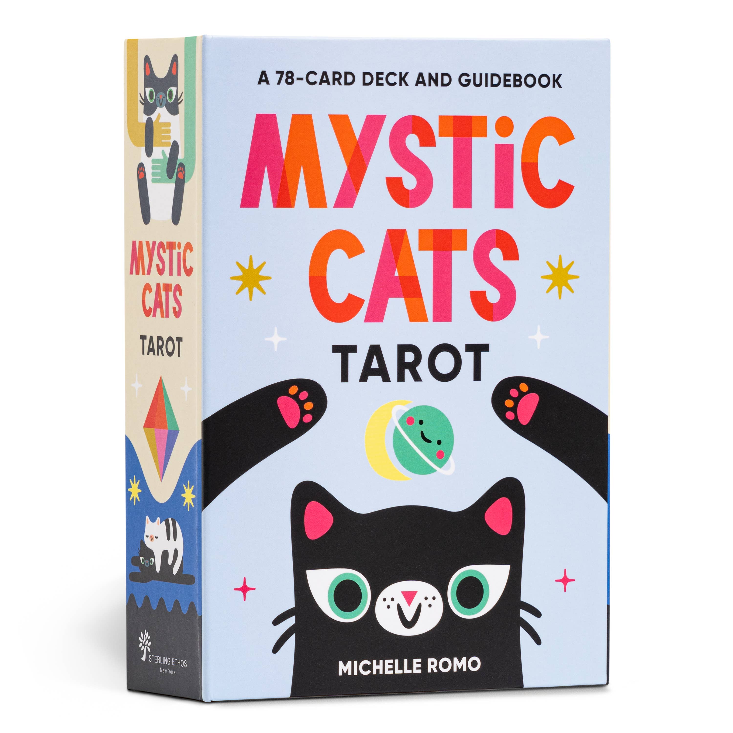 Mystic Cats Tarot Deck - 78 Cards with Guidebook for Divination, Meditation & Spiritual Growth | Perfect for Beginners & Professional Readers