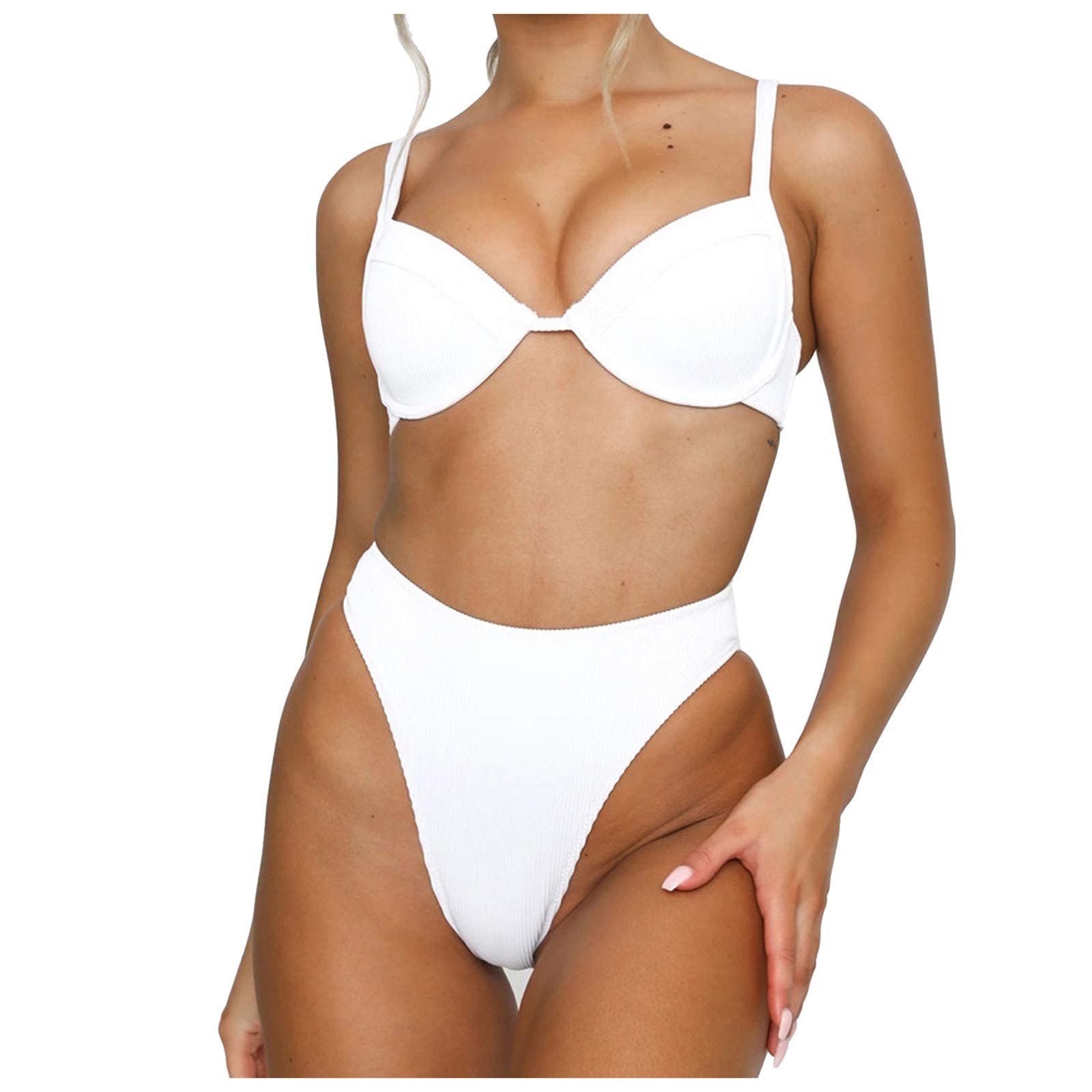 YIISU Women's Sexy Tankini Set - Triangle Bikini Top & High Slit Bottom Two Piece Swimsuit | Summer Beachwear for Pool, Vacation & Water Sports 2023