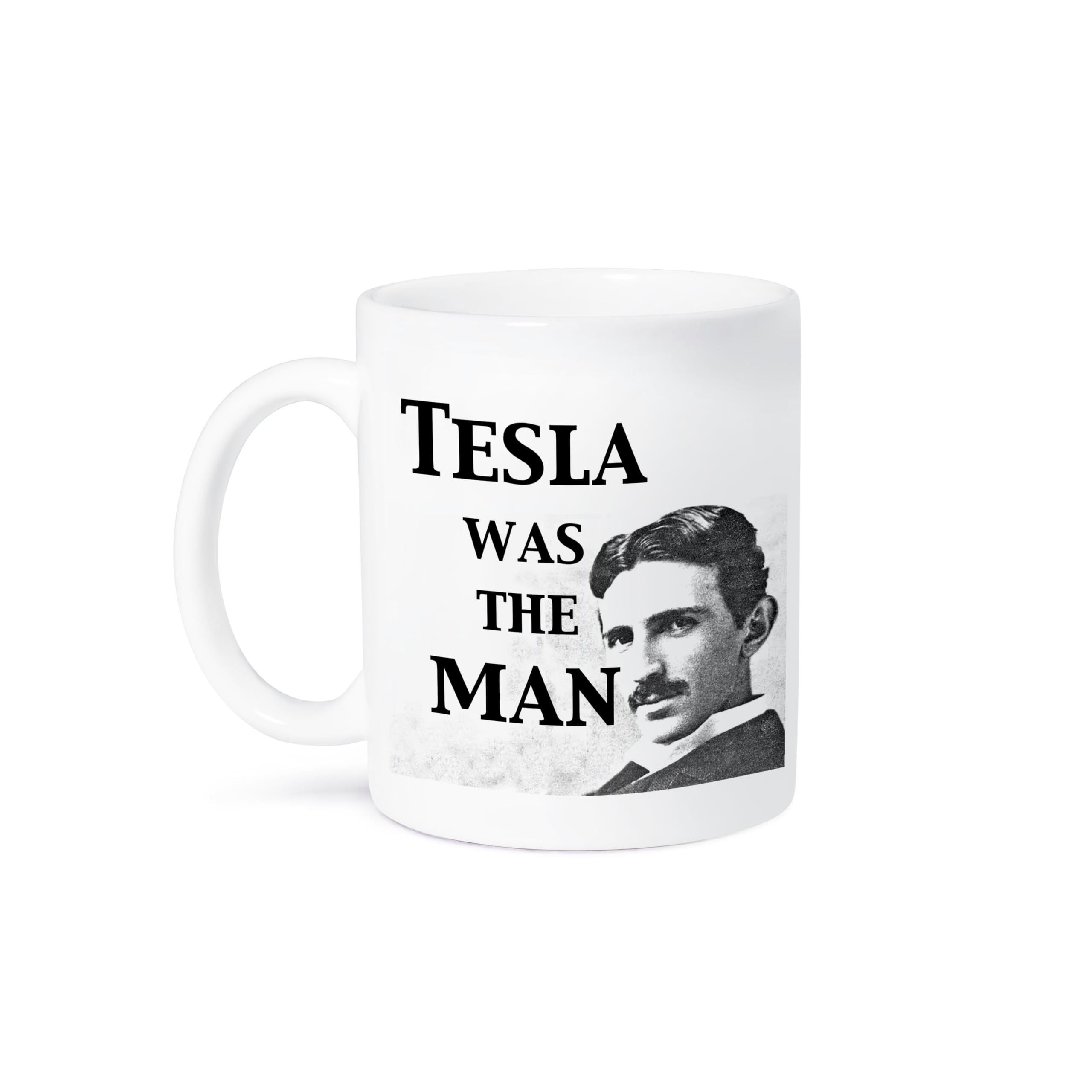 3dRose Nikola Tesla Scientist Science Humor Ceramic Coffee Mug - 15 oz Gift for Science Lovers, Engineers & History Buffs - Perfect for Office, Home & Geeks