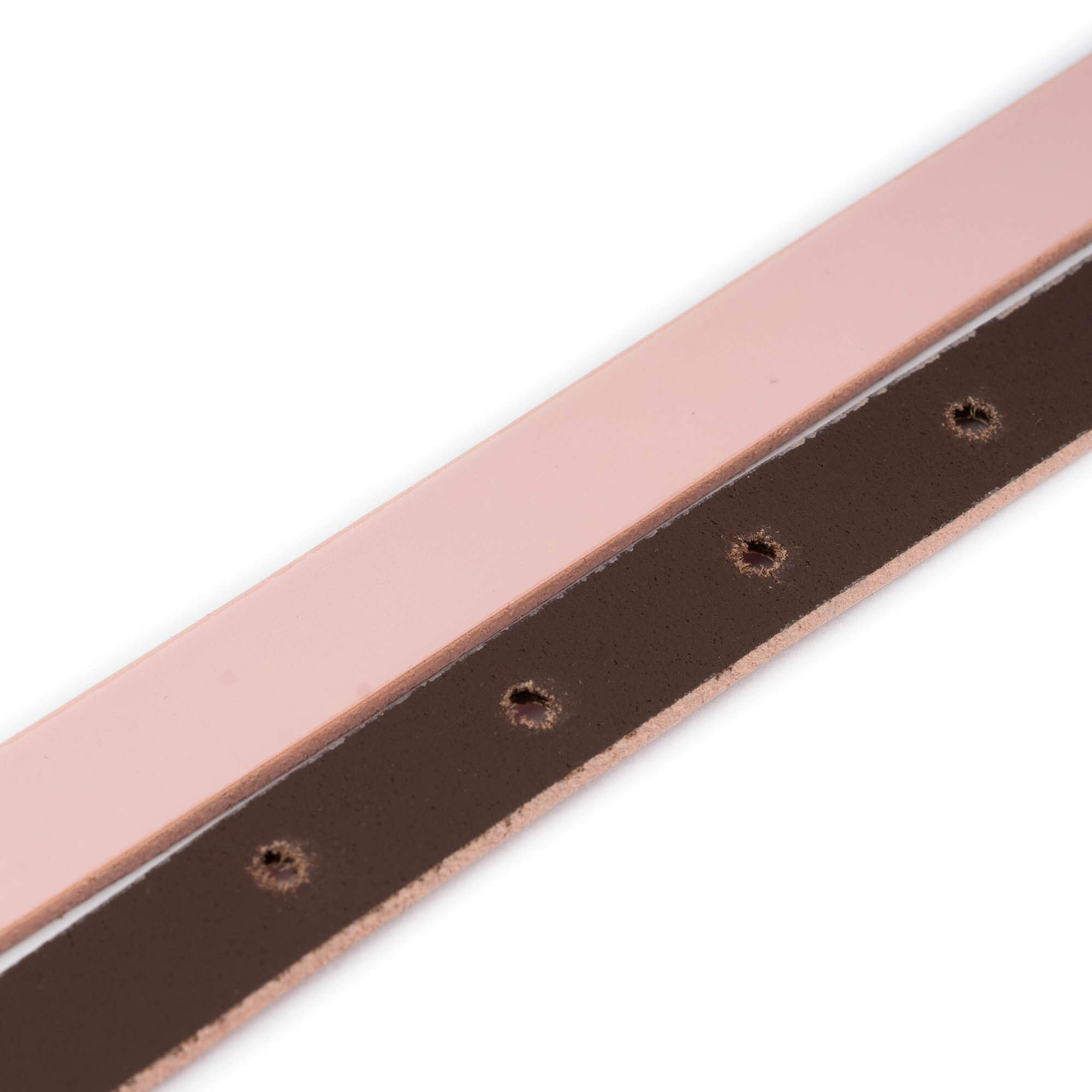 1.5 cm Pink Leather Belt Strap Replacement for YSL Buckles - Women's Fashion Accessory for Dresses, Jeans & Office Wear