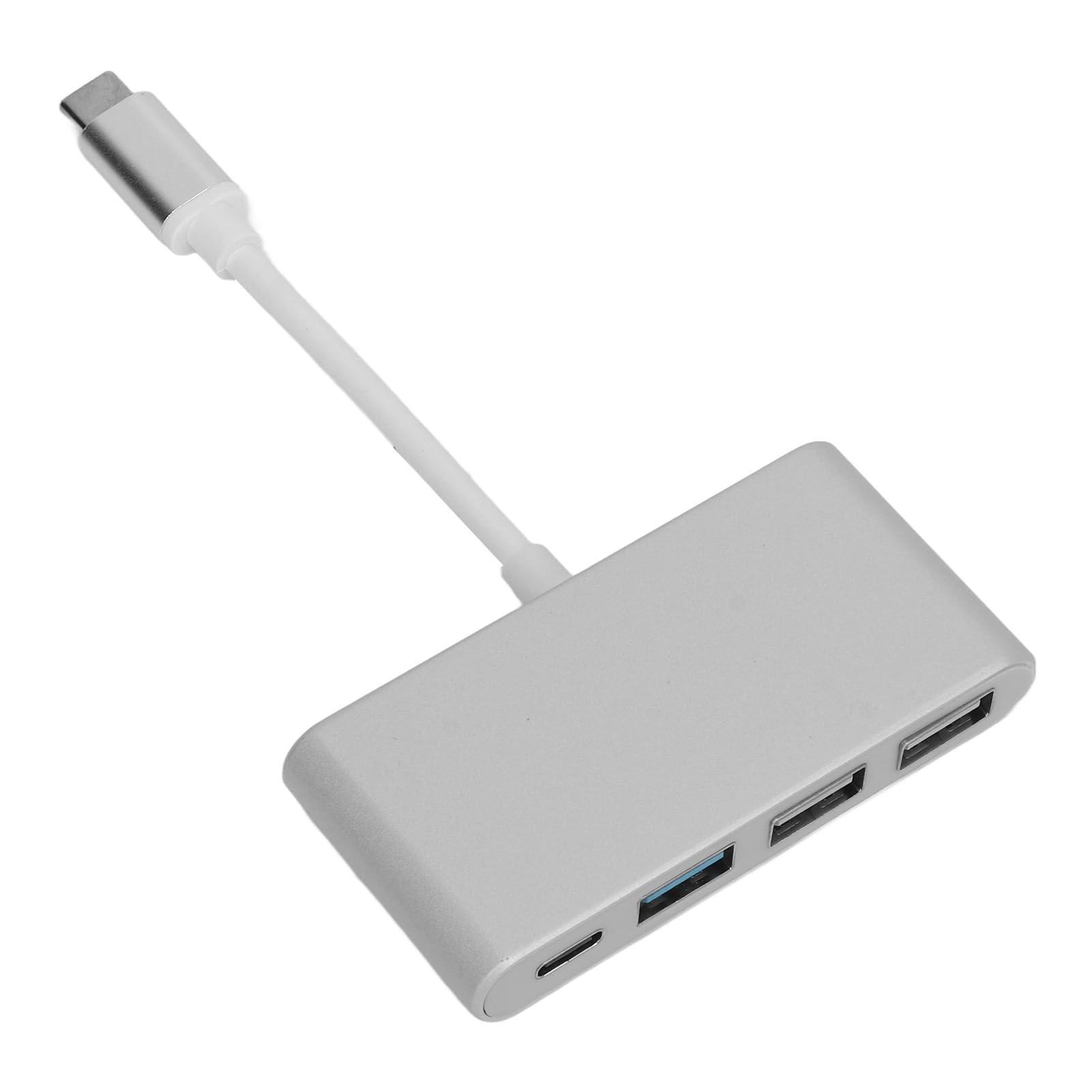 3-Port USB C Hub Aluminum Adapter - USB 2.0/3.0 Multi-Port Converter for Mouse, Keyboard & Flash Drives | Compatible with MacBook, iPad Pro & Windows Laptops | Compact Travel Design for Home & Office Use
