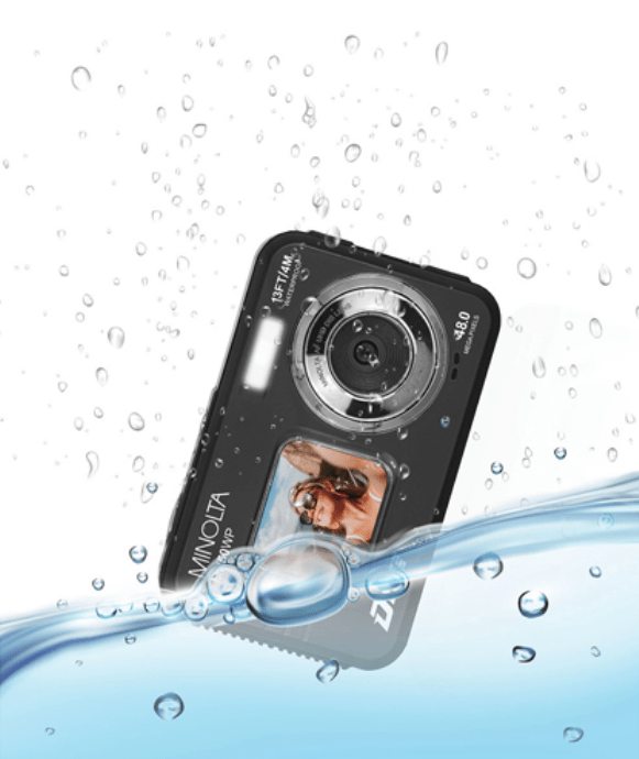 MINOLTA MN50WP Duo 48MP Autofocus 5K Ultra HD Waterproof Digital Camera with Dual LCD Screen - Black (No Memory Card Included) - Perfect for Underwater Photography, Travel Adventures & Outdoor Activities