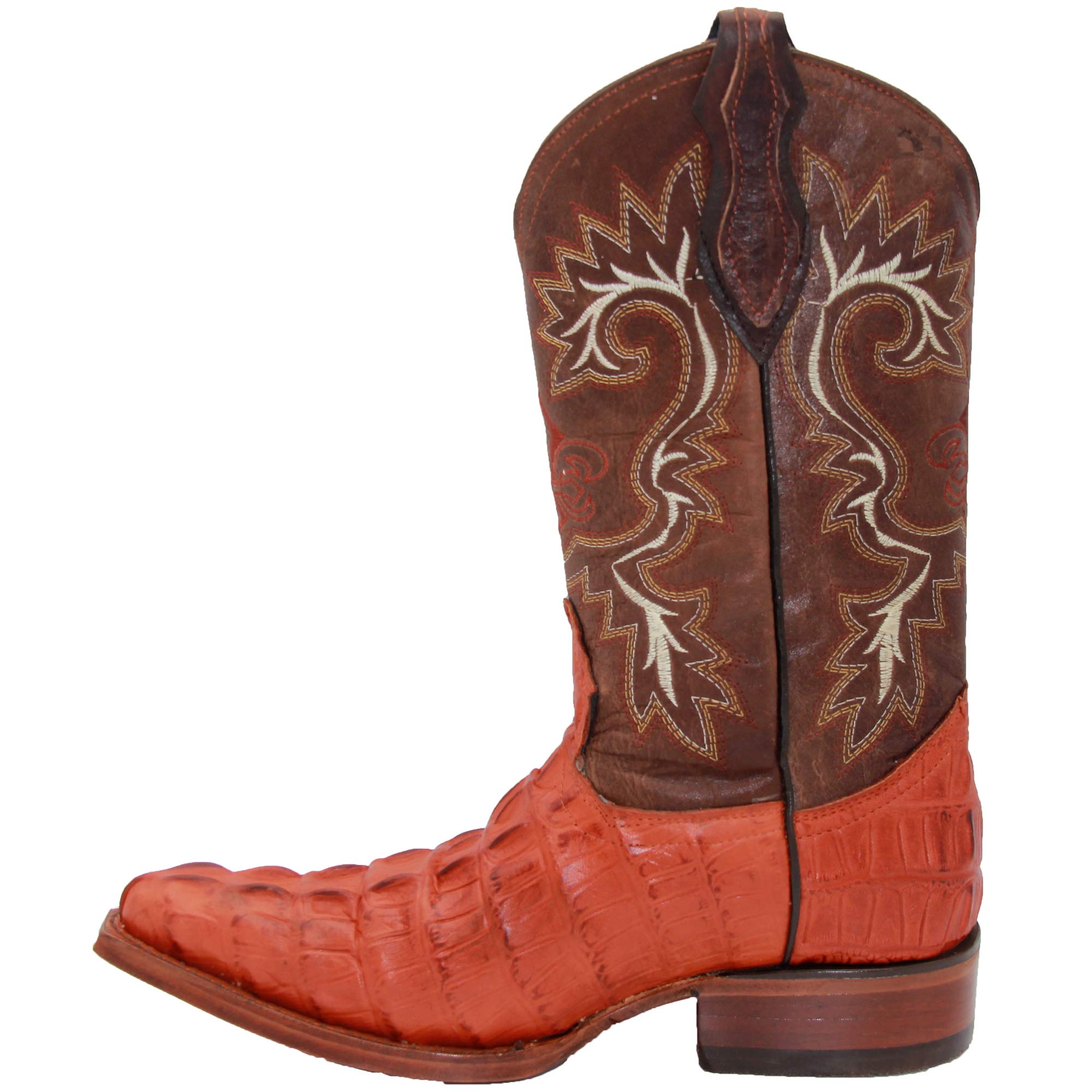 Premium Men's Western Cowboy Boots - Genuine Leather Crocodile Alligator Print Snip Toe - Durable & Stylish for Rodeo, Country Music Festivals & Western Fashion