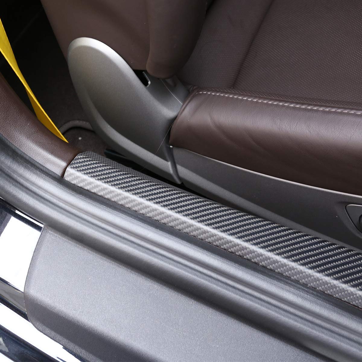 Premium Real Carbon Fiber Door Sill Protector for Porsche 911 & 718 (2016-2020) - Matte Finish | Interior Car Accessories | Scratch-Resistant & Stylish Upgrade for Sports Cars