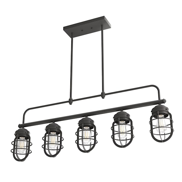 Hunter Starklake 5-Light Chandelier in Noble Bronze - Elegant Dining Room Lighting Fixture for Modern Farmhouse & Traditional Decor