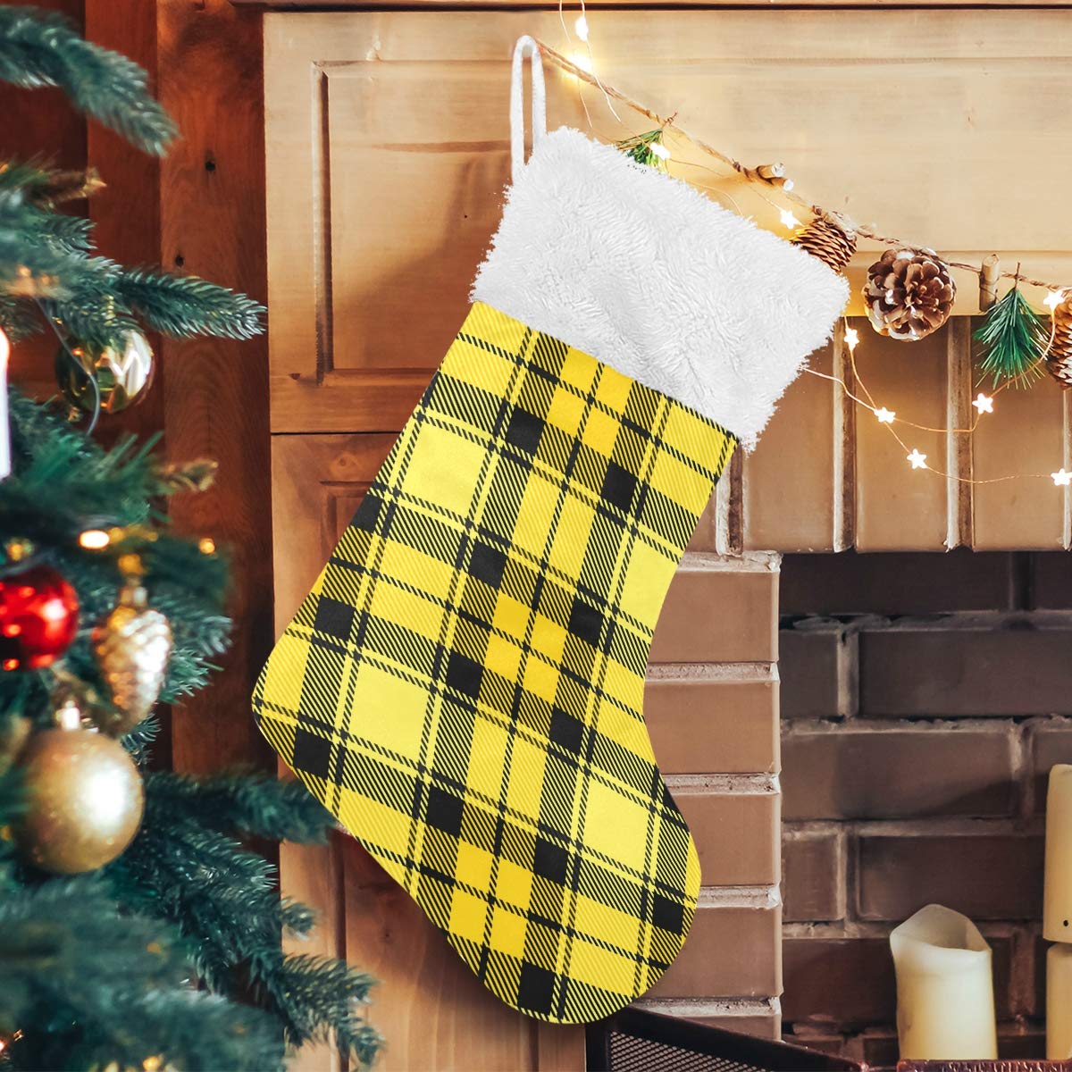 Festive Plaid Christmas Stockings - 17