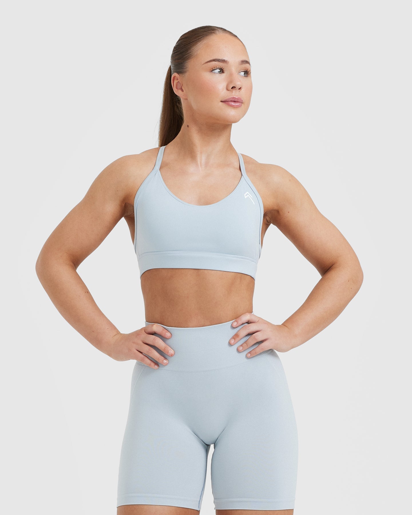 High-Quality Everyday Sports Bra for Women - Comfortable & Supportive Ice Blue Workout Top | Perfect for Yoga, Running, Gym & Active Lifestyle