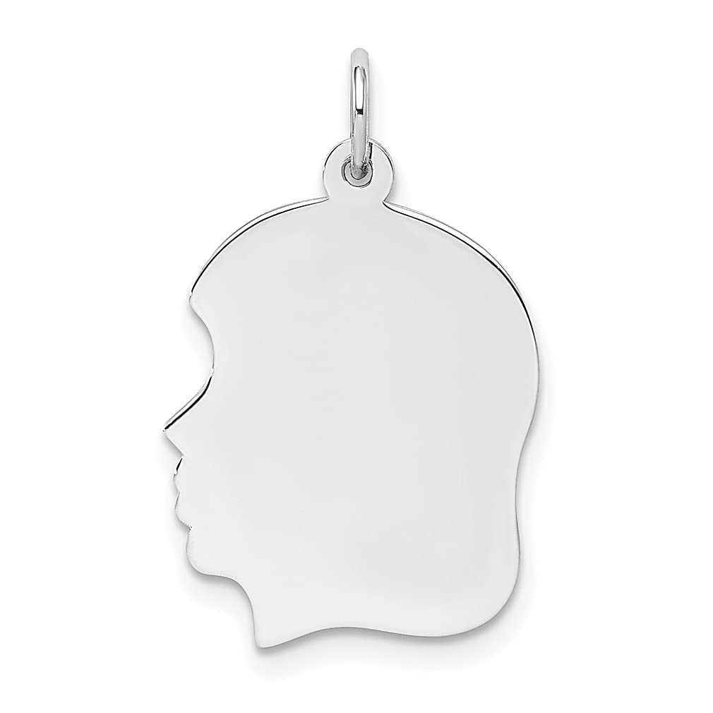 925 Sterling Silver Engravable Baby Charm Necklace - Personalized Front & Back Disc Pendant with Left Facing Boy/Girl Design - Elegant Jewelry Gift for Women, Mothers & Newborns - Perfect for Baby Showers, Christenings & Mother's Day Gifts