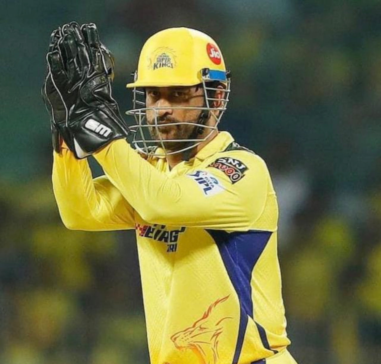EM MSD Dhoni Adult Cricket Wicket Keeping Gloves - Professional Quality Wicketkeeper Gloves for Cricket Matches & Training - Perfect for Wicketkeepers in Competitive Games and Practice Sessions