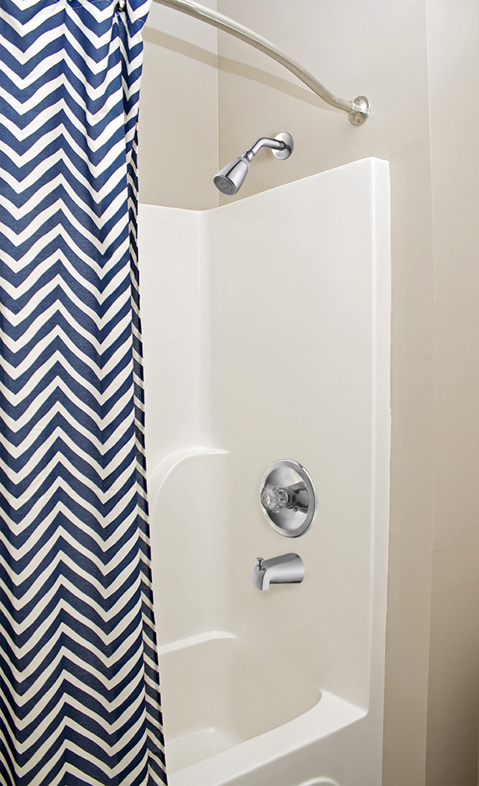 Design House 522912 Slip-On Tub Diverter Spout - Chrome Finish Bathroom Faucet for Bathtub & Shower Replacement - Perfect for Home Renovation & Plumbing Upgrades