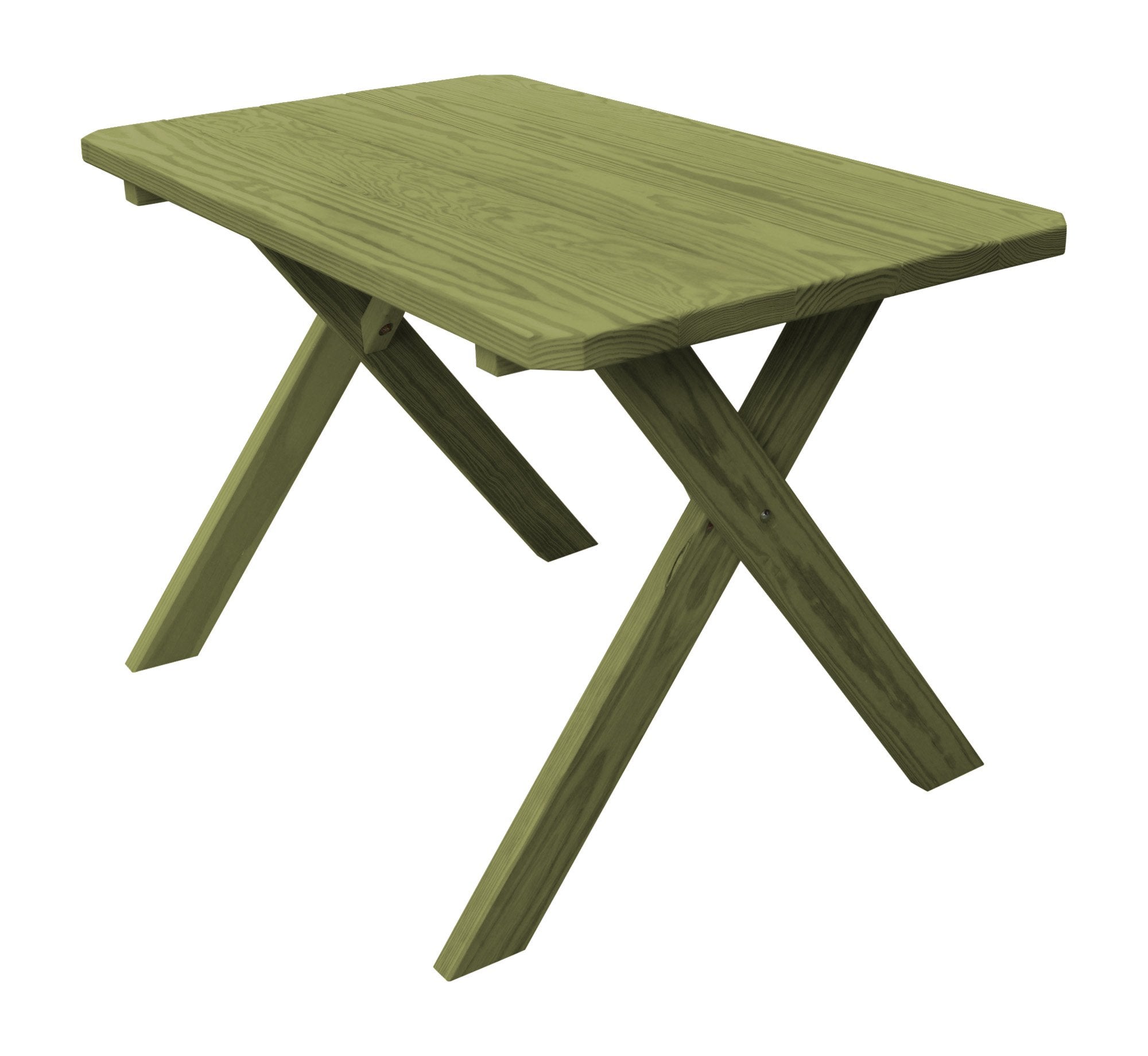 A&L Furniture Cross Leg Table with Free 2 Umbrella Holes - Outdoor Patio Dining & Garden Furniture for Backyard, Poolside & Picnic Use