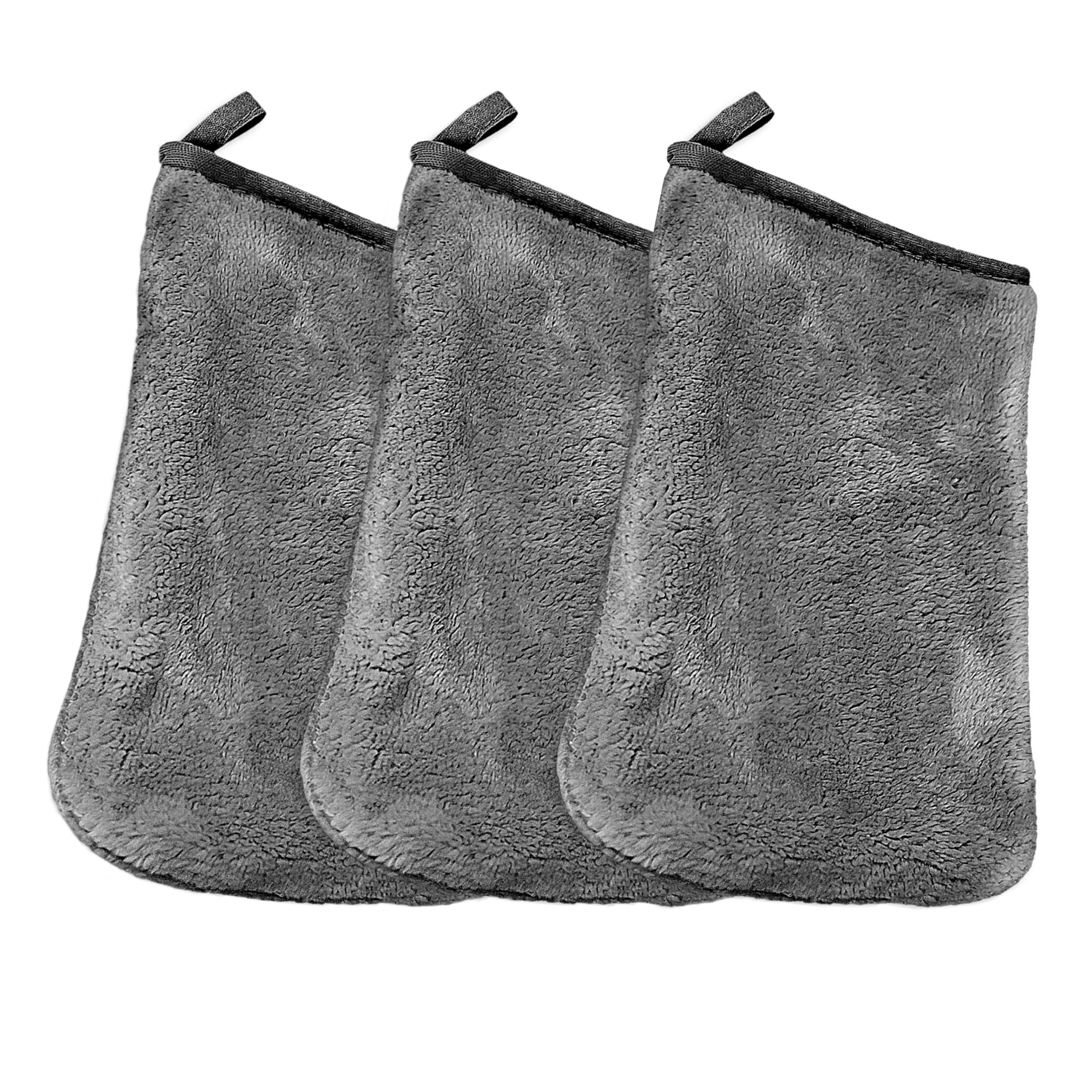 Premium Microfiber Wash Cloths for Face & Makeup Removal - Ultra Soft Facial Cleansing Mitts (3-Pack) - Gentle Exfoliation for Daily Skincare, Travel & Spa Use