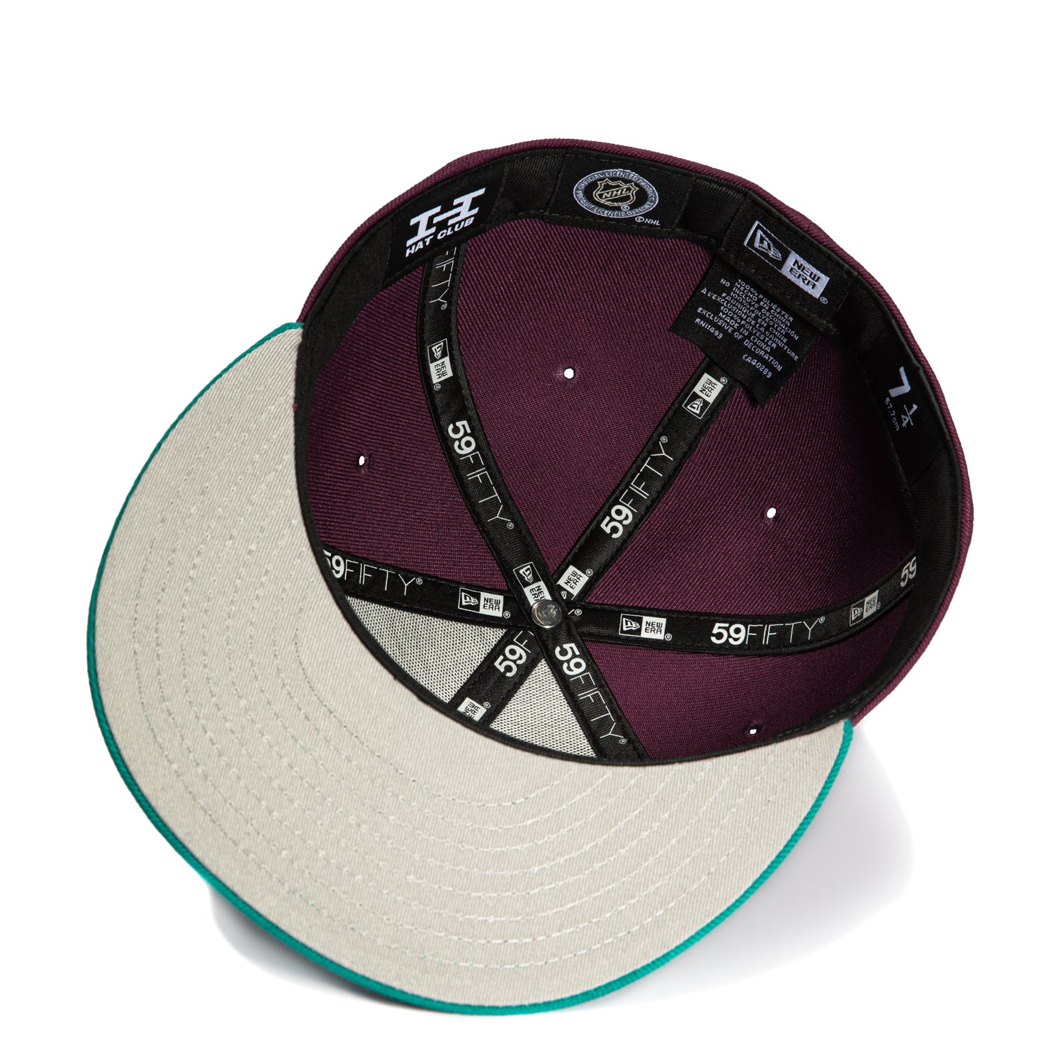 New Era 59Fifty Anaheim Ducks Snapback Hat - Maroon & Teal Color NHL Hockey Cap for Men & Women - Perfect for Games, Fan Gear & Streetwear Fashion