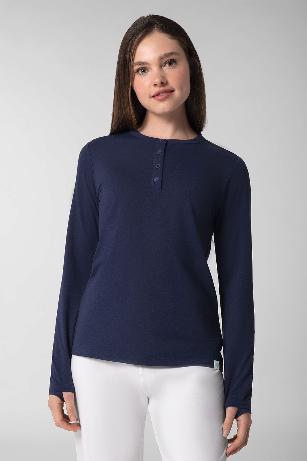 Women's Long Sleeve Henley Shirt - Soft Cotton Casual Top for Everyday Wear | Perfect for Work, Weekend & Layering