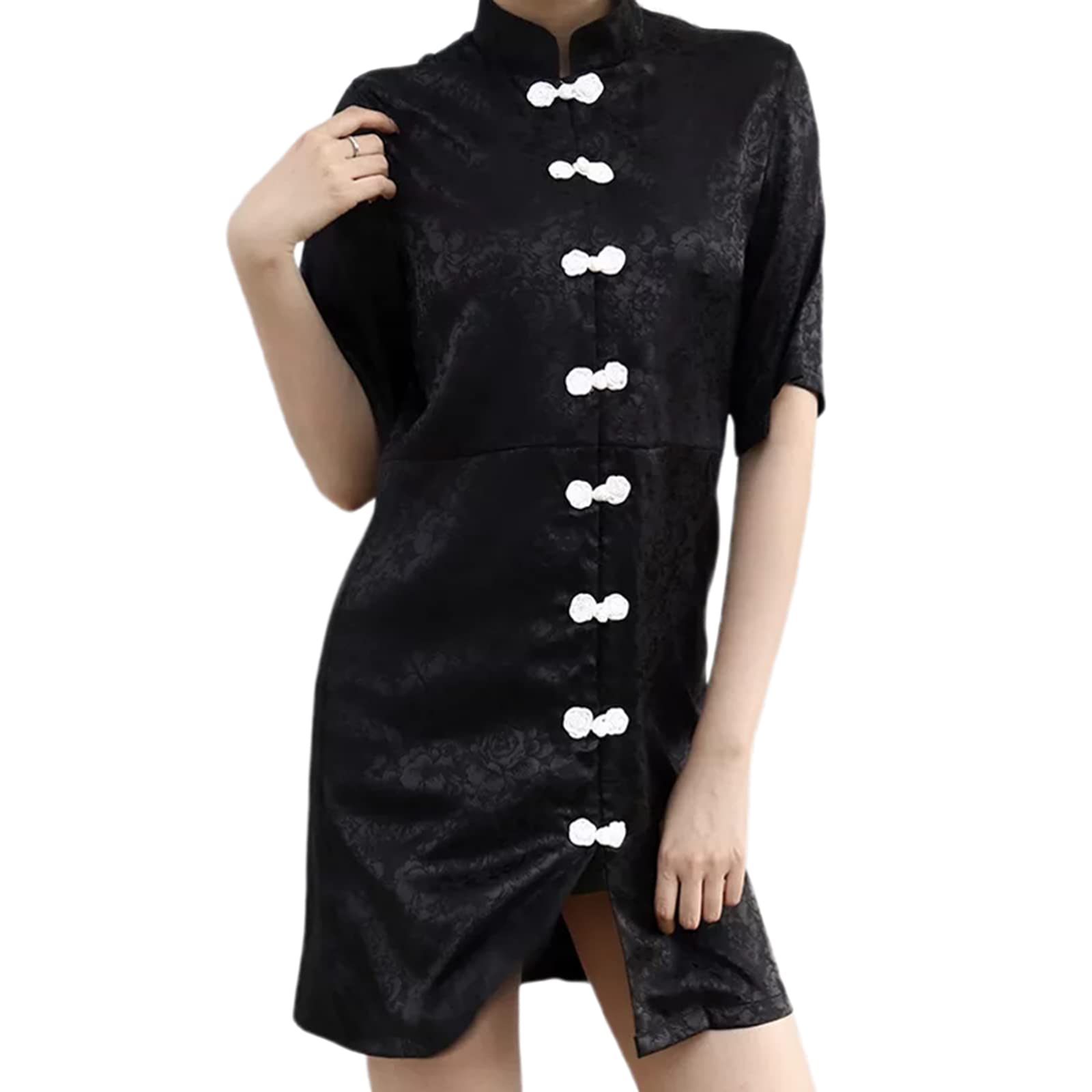 Sexy Chinese Cheongsam Bodycon Mini Dress for Women - Vintage Cocktail Party, Evening Prom, Casual Wear - Perfect for Date Night, Club Outings & Special Occasions
